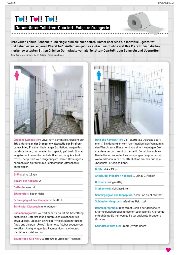 Toilettenquartett Orangerie