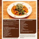 Spinatknödel mit Kürbisragout („vegane Weihnachten“)